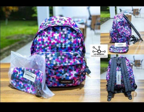 Sac à dos géométrique coloré