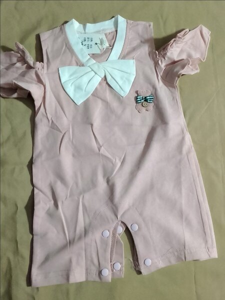 Barboteuse longue vieux rose pour fille