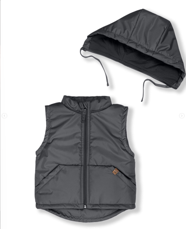 детский жилет серый