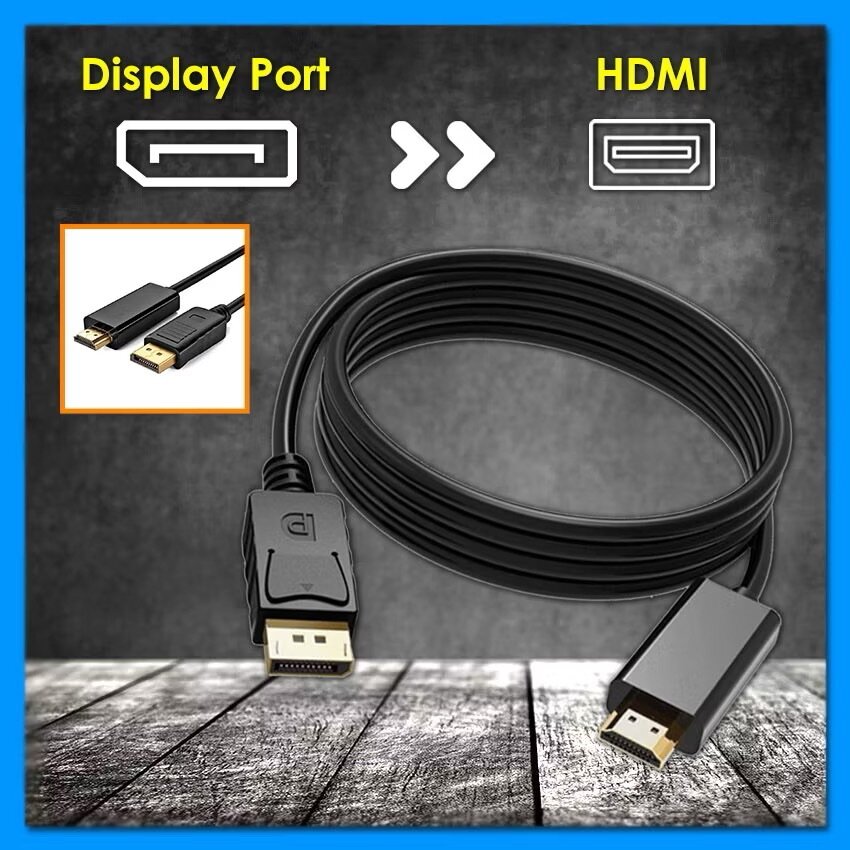 ￼DP to HDMI / HDMI to DP Cable 4K/1080 High Speed Display
