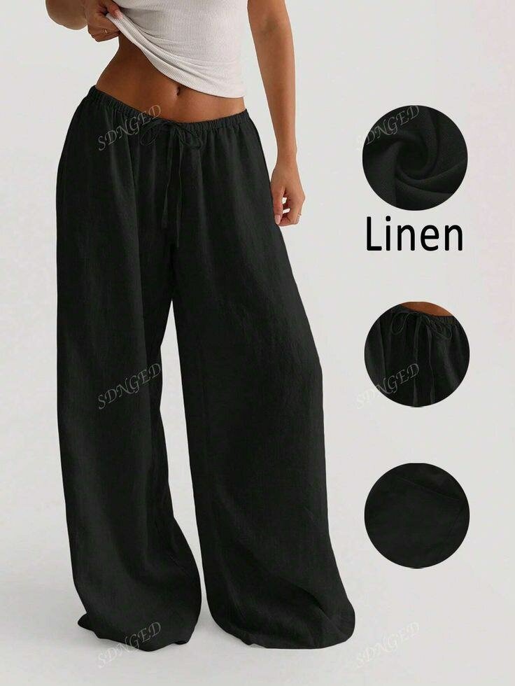 Pantalon large en lin femme