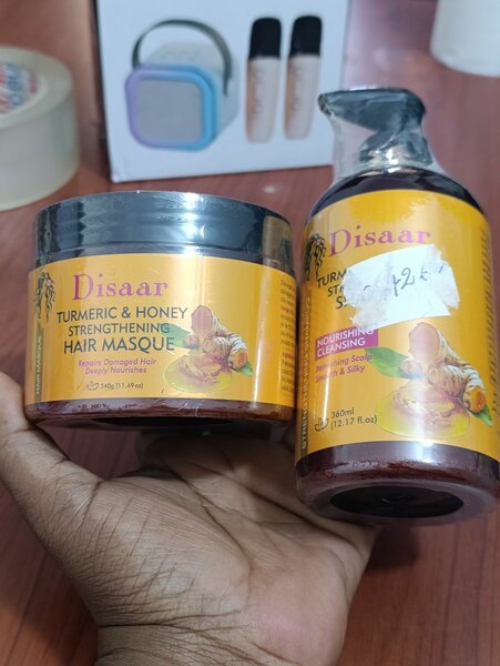 Shampoo & Masque Renforçants au Curcuma et Miel