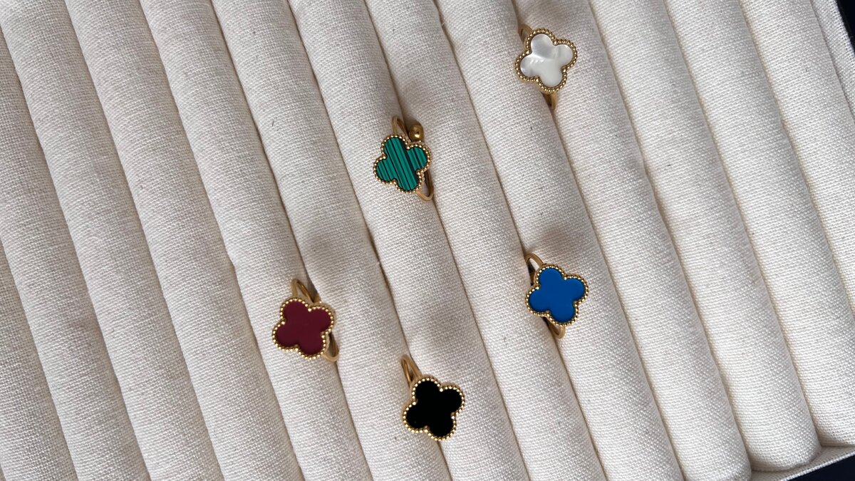 Bague Fleur en Émail Coloré