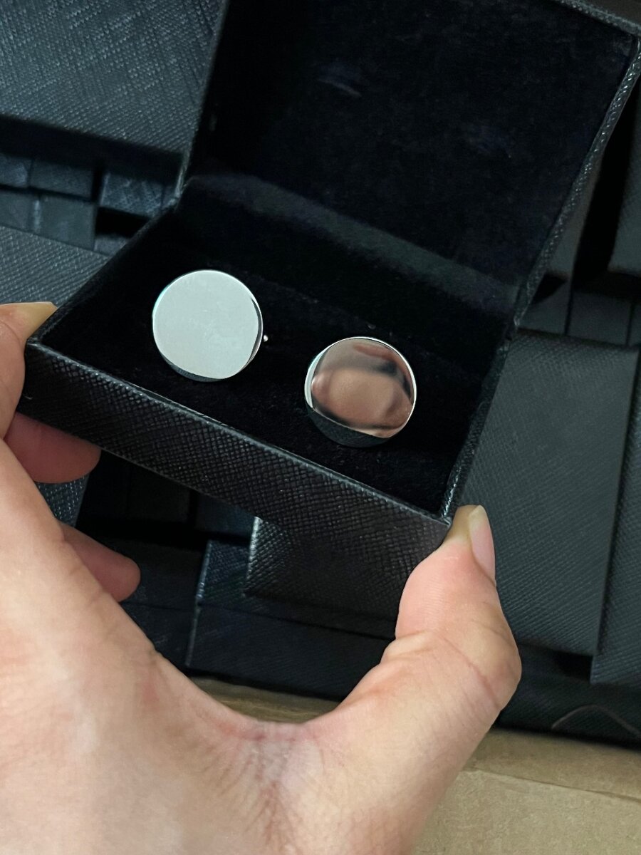 30pcs boutons de manchette en acier inoxydable en gros