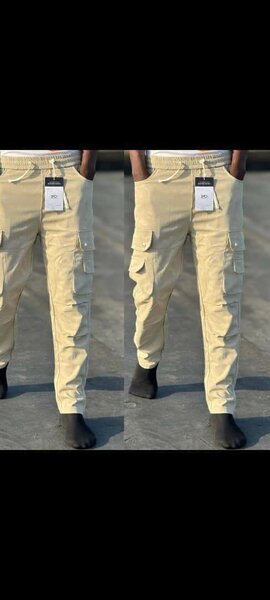 Pantalon cargo beige pour homme