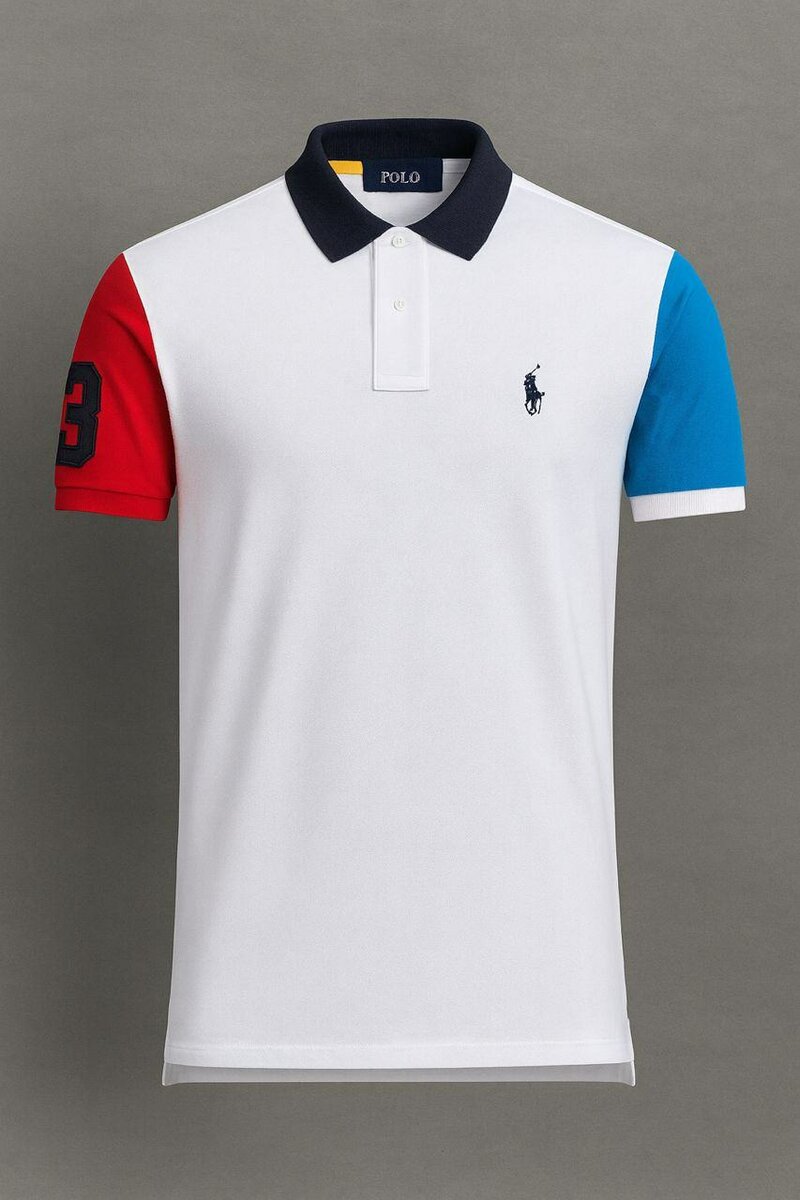 Polo multicolore élégant homme