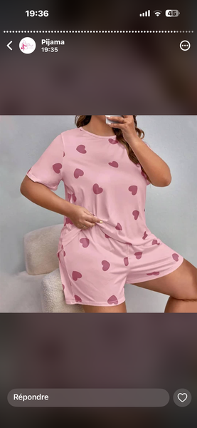 Ensemble Pyjama à Cœurs