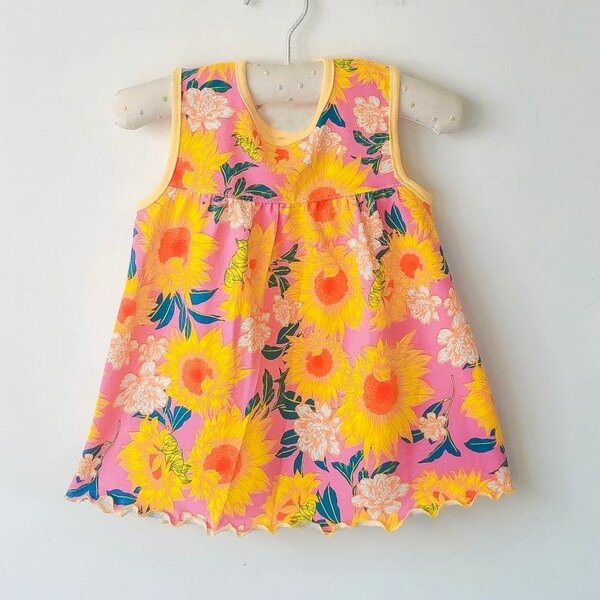 Cotton Short Sleeve Baby Girls Dress from 3 -12 months