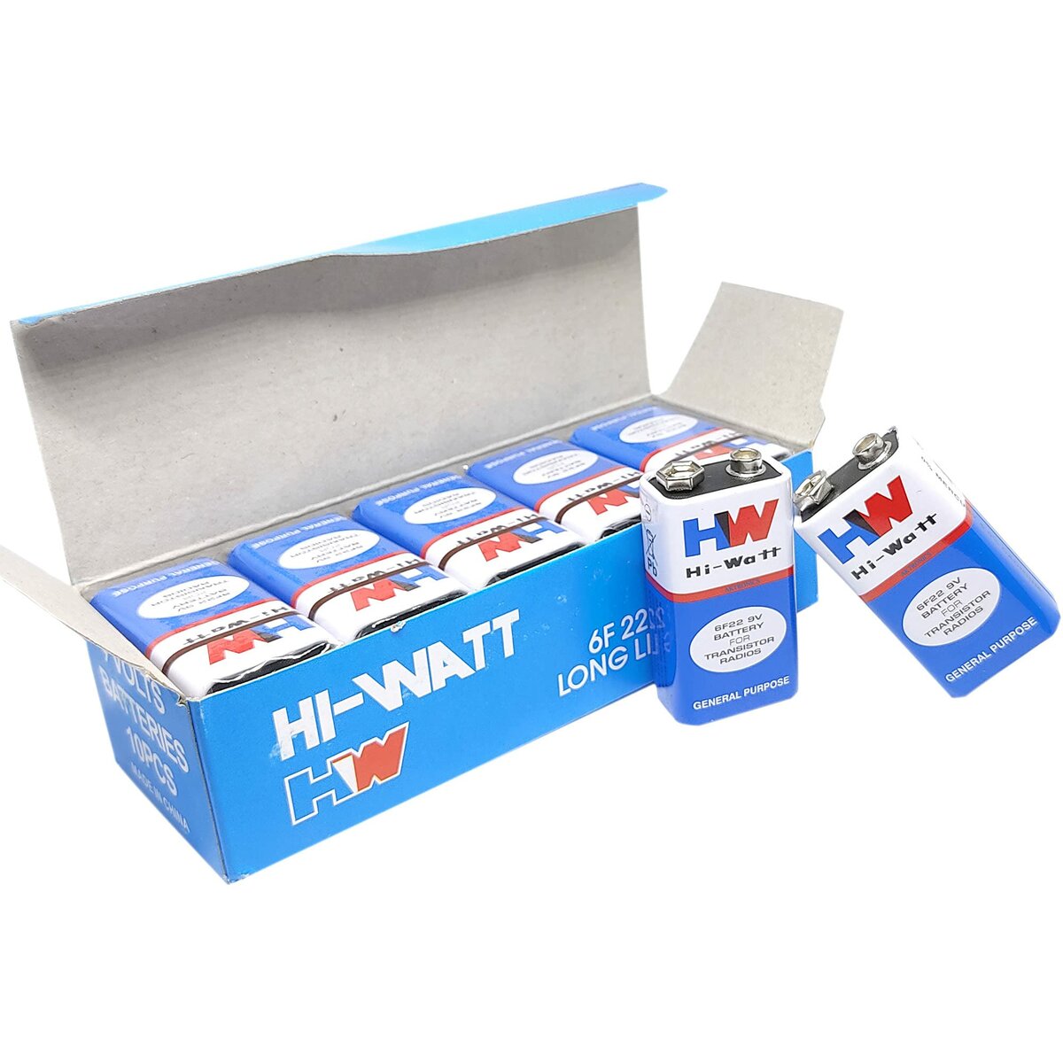 Piles zinc-carbone Hi-Watt 9V