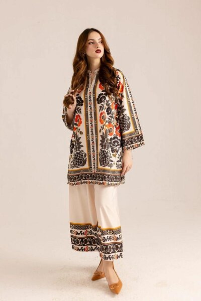 Stunning Printing Women's Stitched shirt and trouser 2 Pcs
