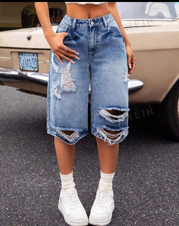 Thrift Distressed Shorts