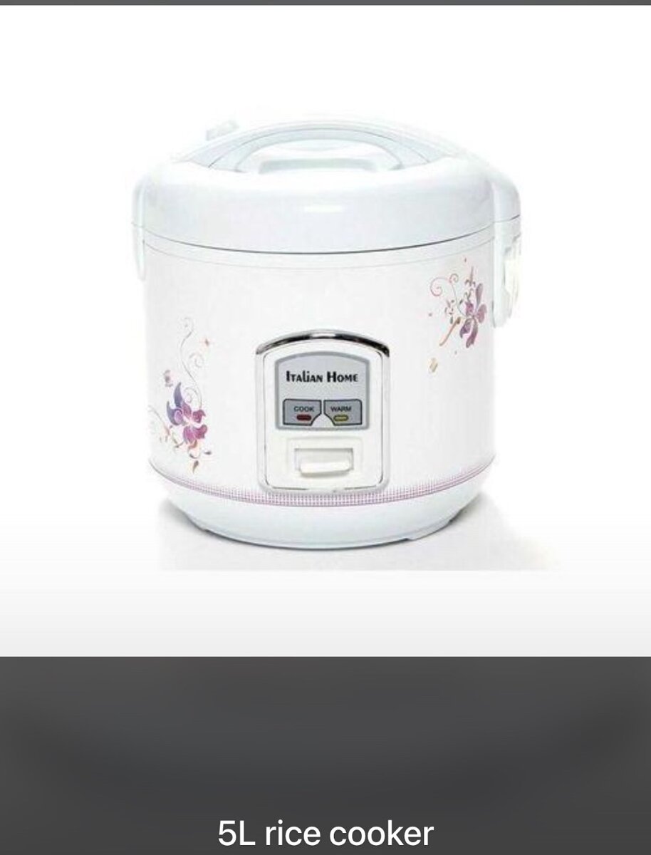 Italian Home Rice cooker 5 Liters capacity
