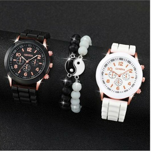 2pcs watches and bracelets