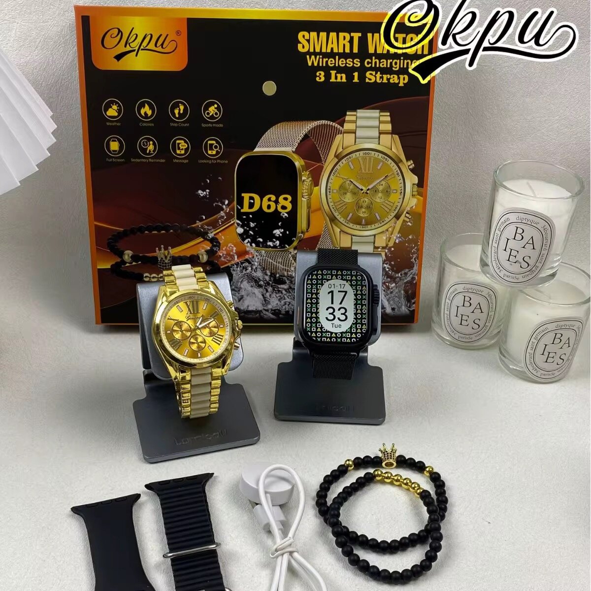 Montre Connectée D68 3-en-1