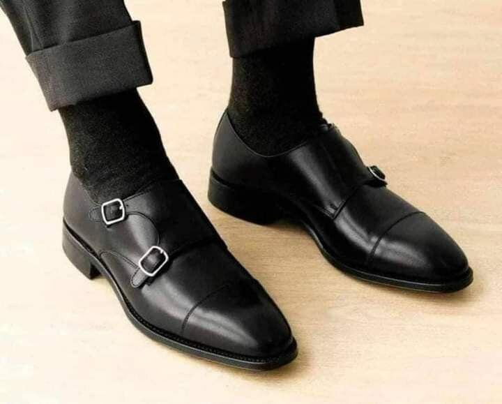Chaussures Monk Strap en Cuir