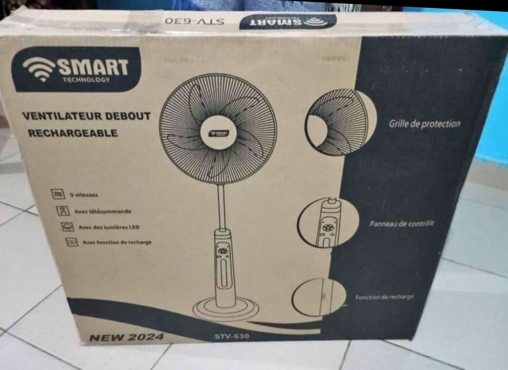 Ventilateur Rechargeable smart technology 16 pouces