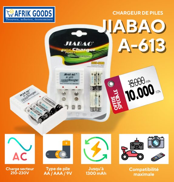 Chargeur de Piles JIABAO A-613