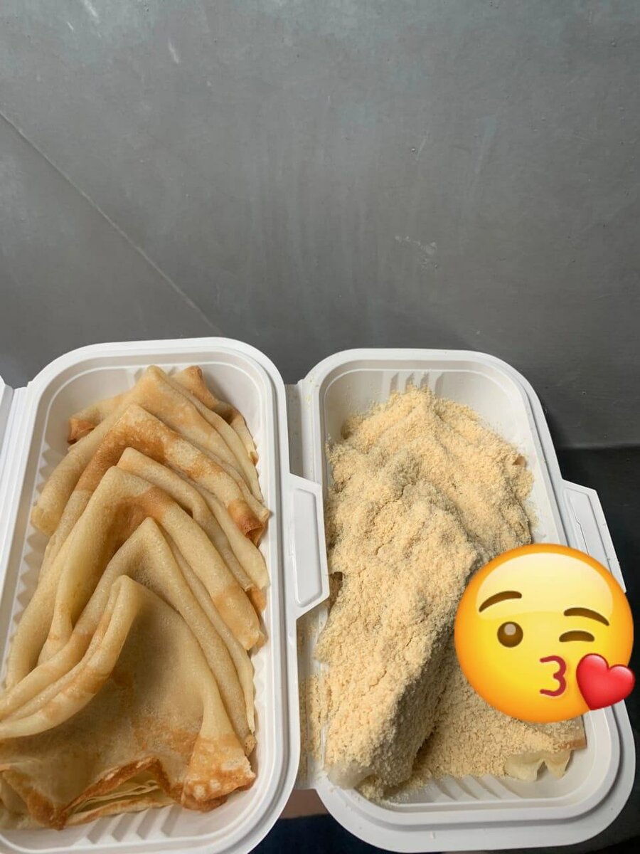 Crêpes fraîches et poudre