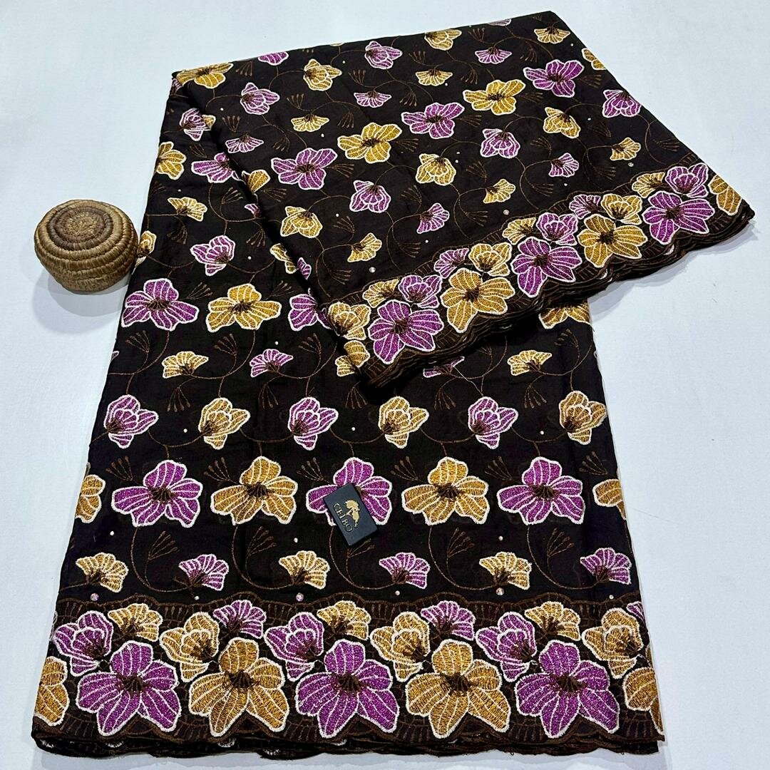 Tissu Africain Floral Élégant