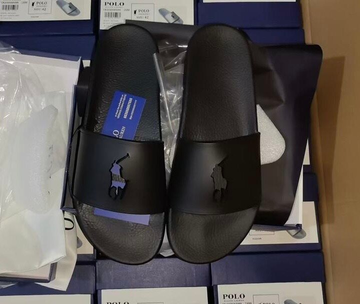 Tongs de bain noires Polo