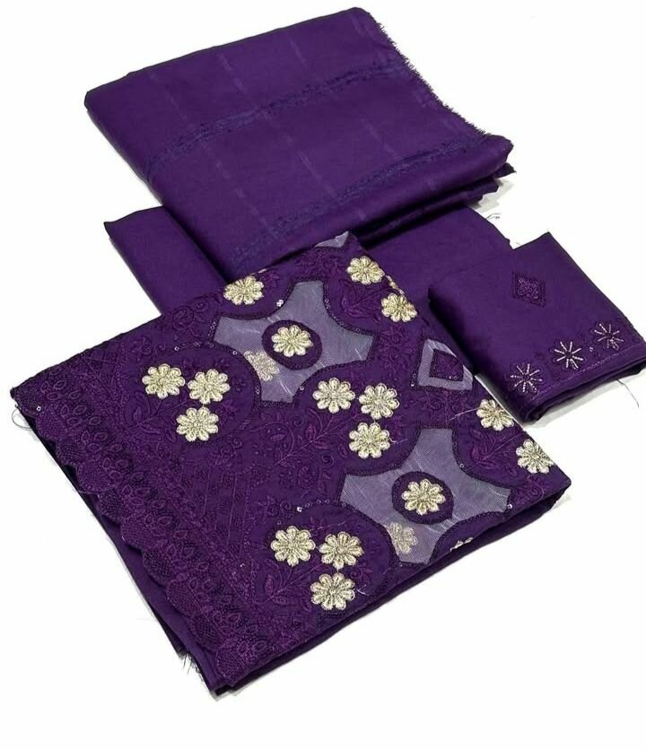 Khadar embroided 3 pcs suit