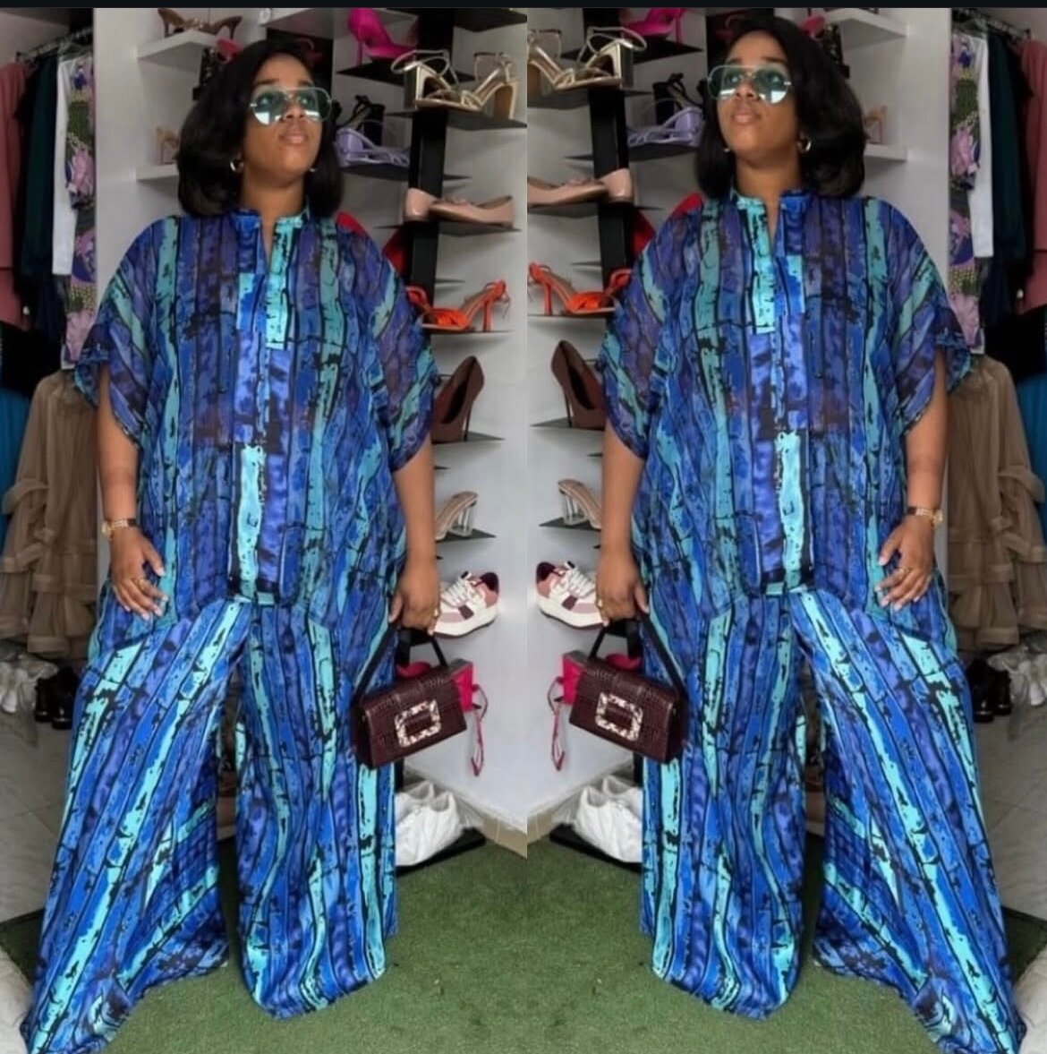 Vibrant Flowing Kaftan Set