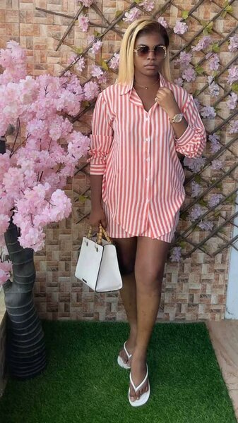 Robe Chemise Rayée Élégante