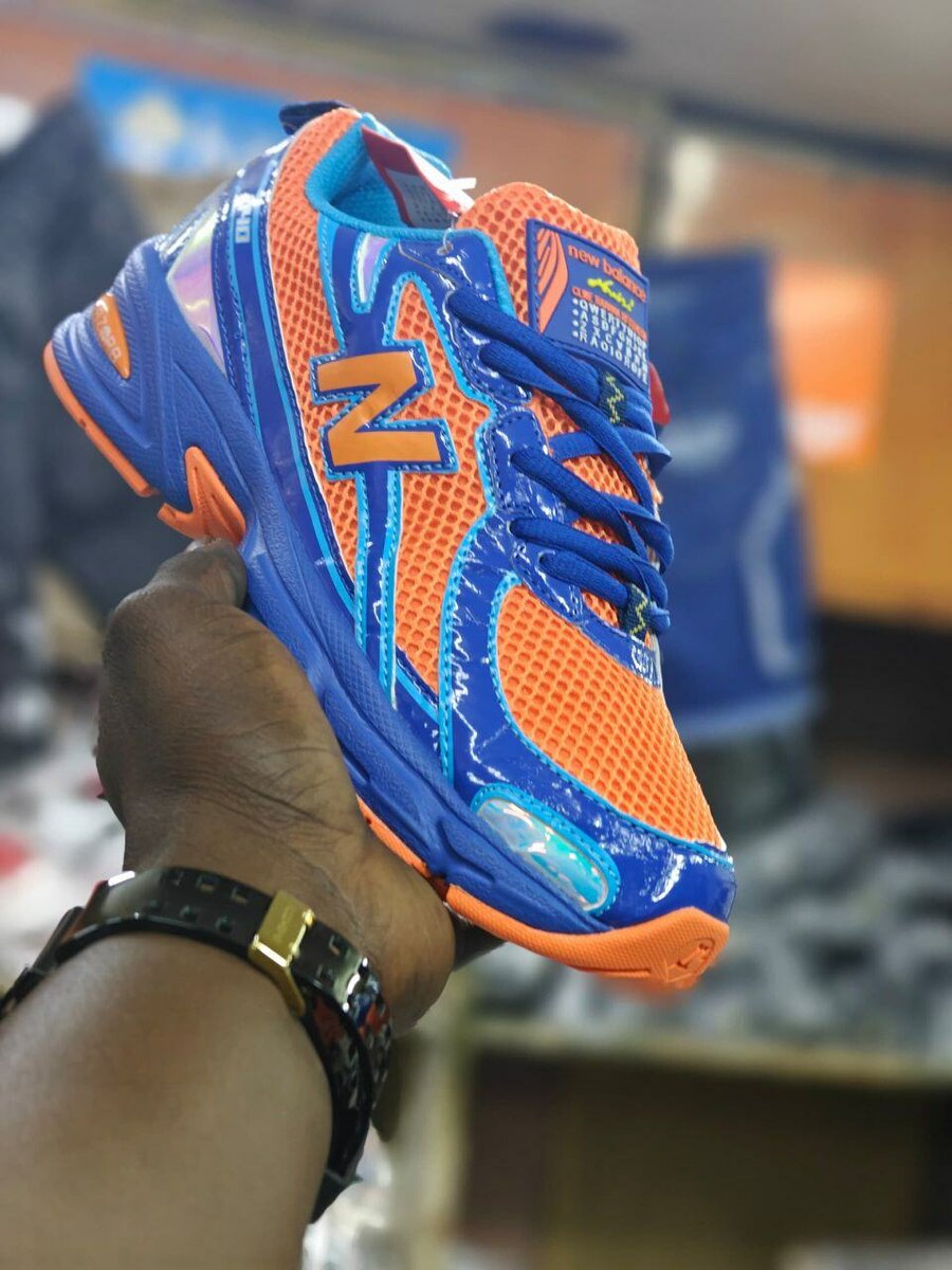 Sneakers New Balance Orange Bleu