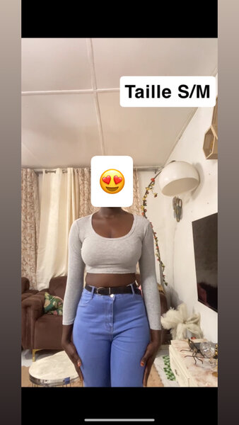 Top à manches longues gris