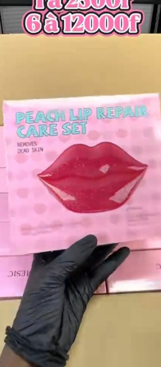 Set de soin des lèvres pêche