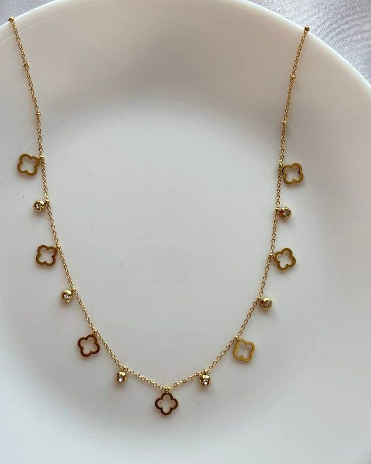 Collier doré charms