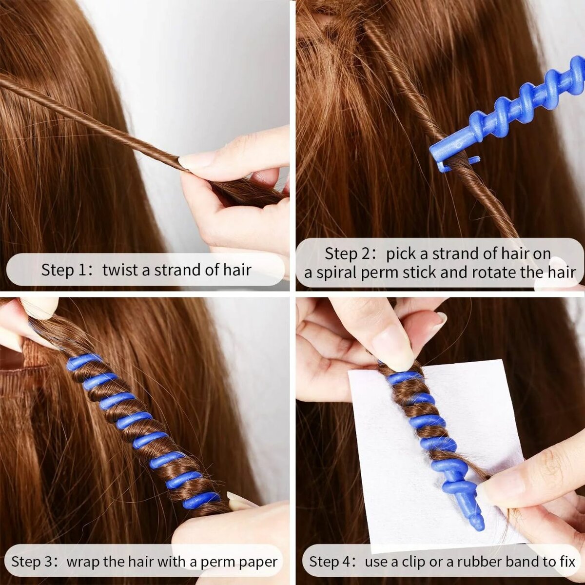6 Hair Curlers Curlformers Long Spiral Curls Top up