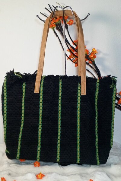 Sac cabas en toile rayée