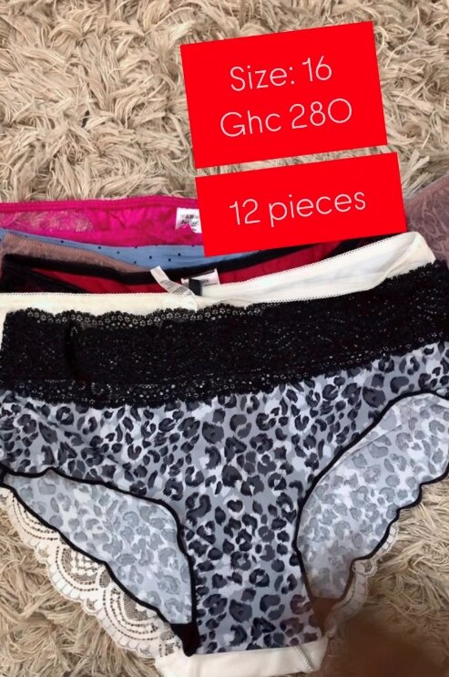 Women's underpants set of 12 pieces size 16