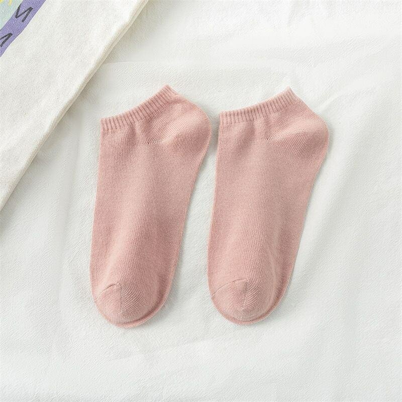 Light Pink Colorful Candy Color Ankle Socks