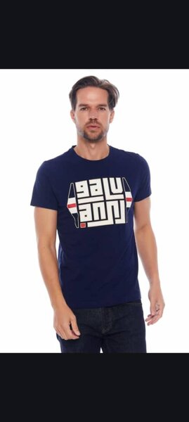 T-shirt en coton bleu homme