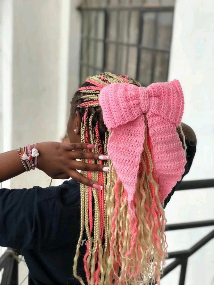 Crochet hair bows