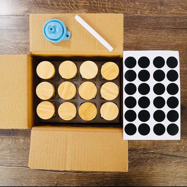 12pcs spice jars set