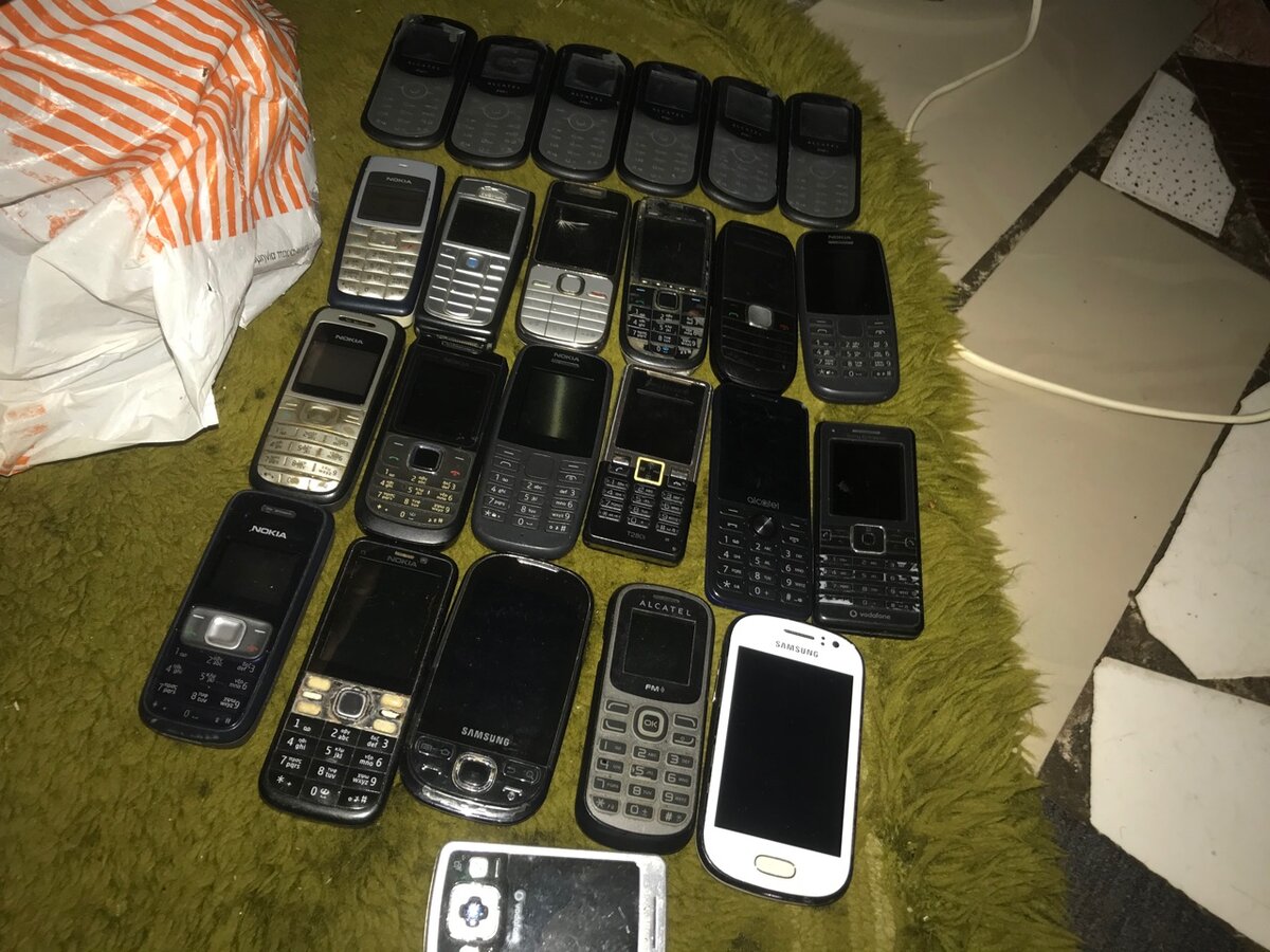 Old type keypads phones