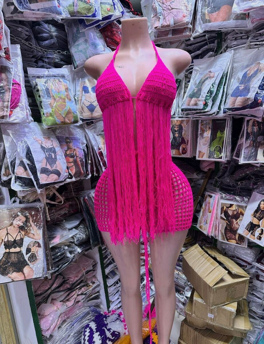 Ensemble crochet coloré d'été