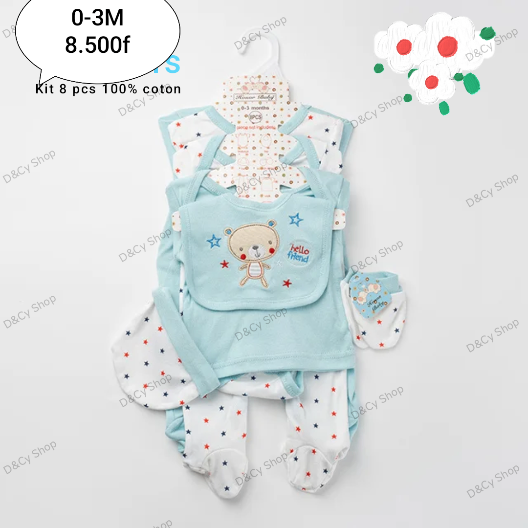 Ensemble Naissance 8 Pièces Bébé