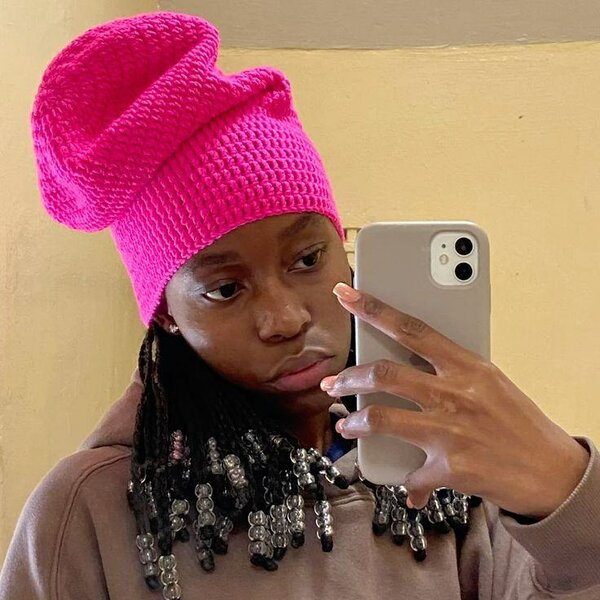 Bonnet crocheté multicolore
