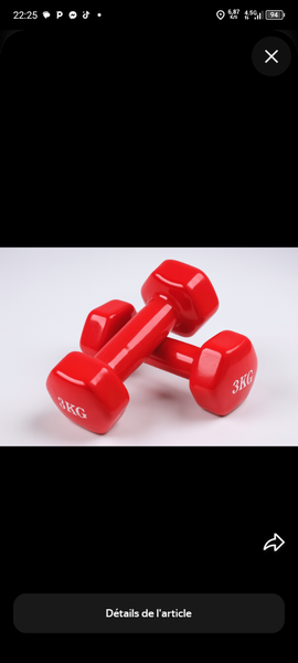 Haltères Rouges 3KG