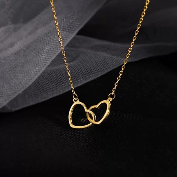 Twin heart necklace