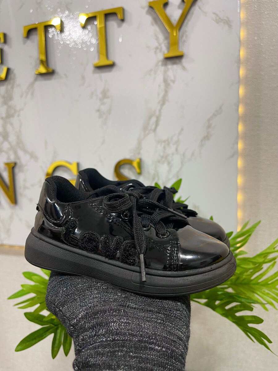 Patent leather sneakers