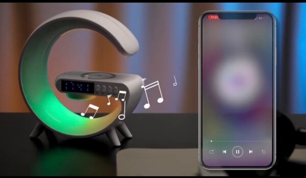 Réveil LED haut parleur 5 en 1