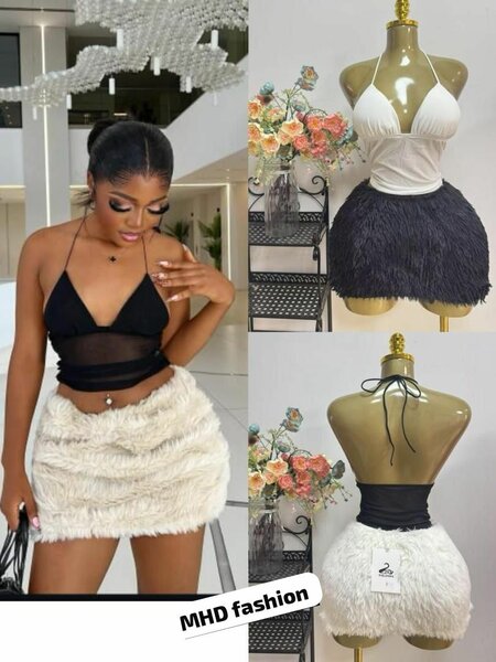 Mini-jupes en fausse fourrure