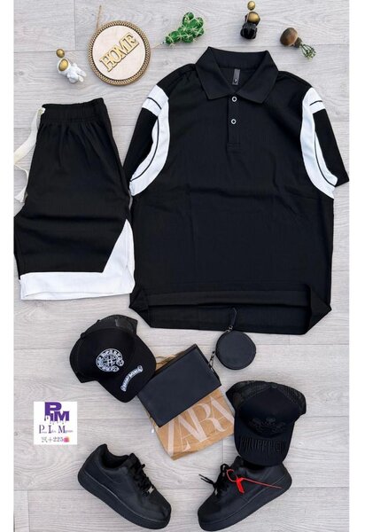 Ensemble sport noir et blanc