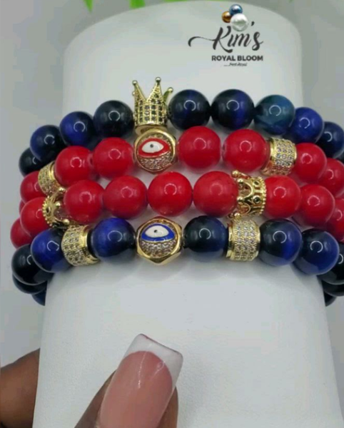 Bracelet with beaded gemstones