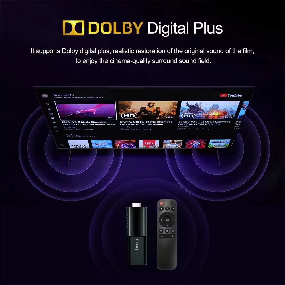 Clé TV Android Dolby Digital